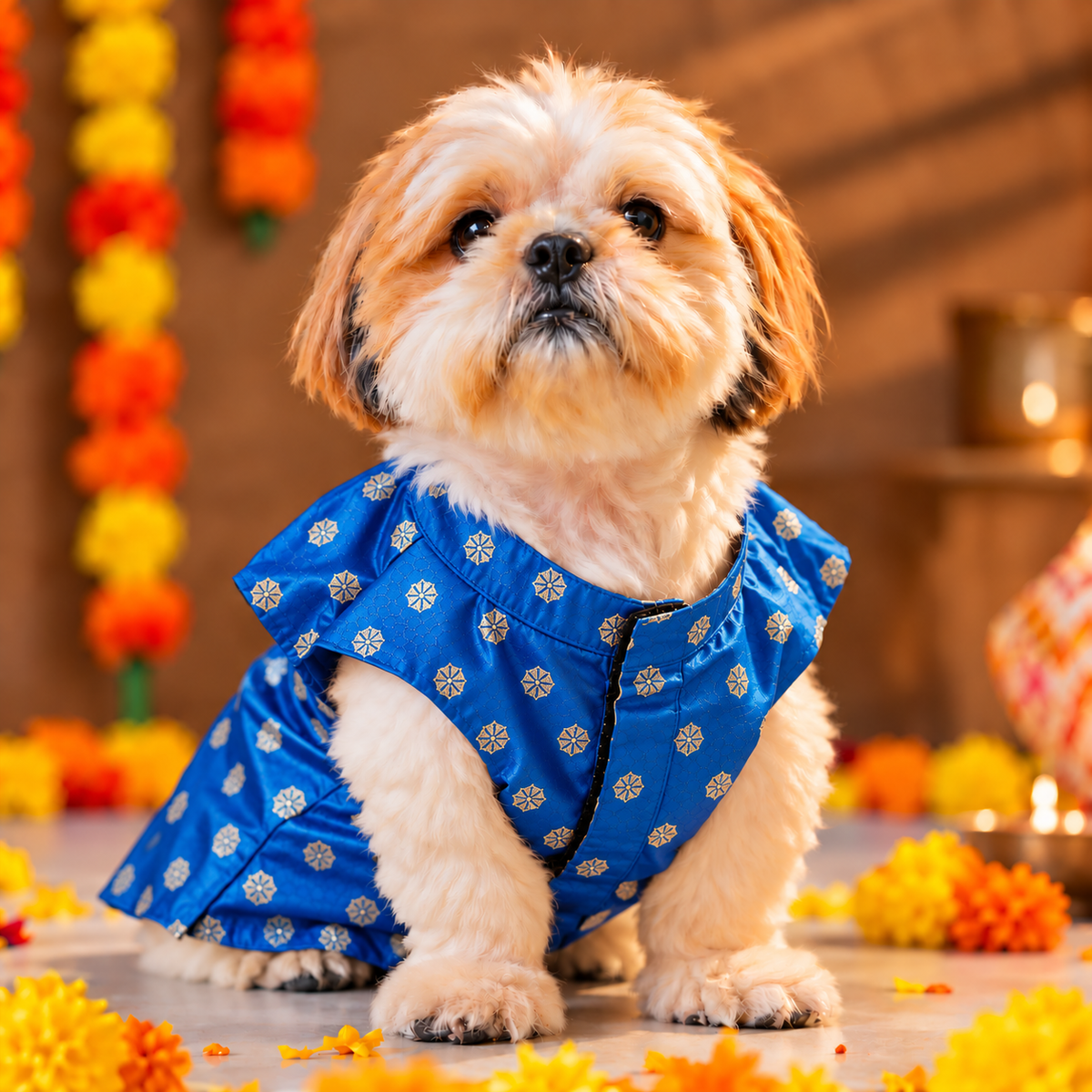 Blue Diwali Kurta for Pets