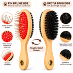 Double-Sided Grooming Brush & Comb for Dogs & Cats