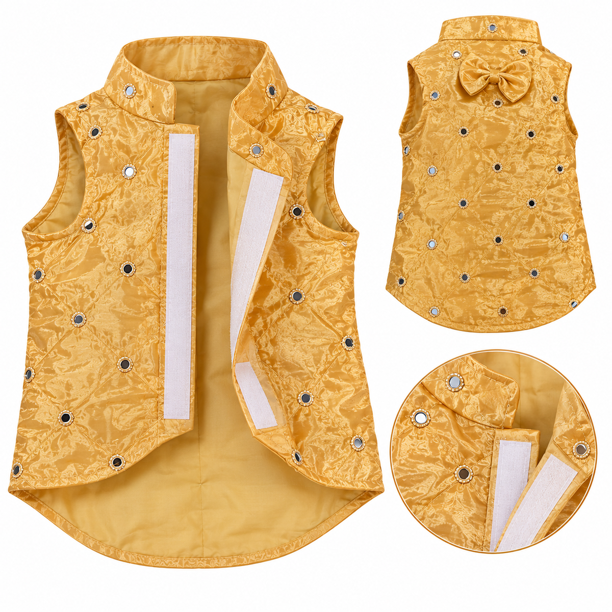 Dog and CAT Kurta for Diwali | Golden Yellow Color