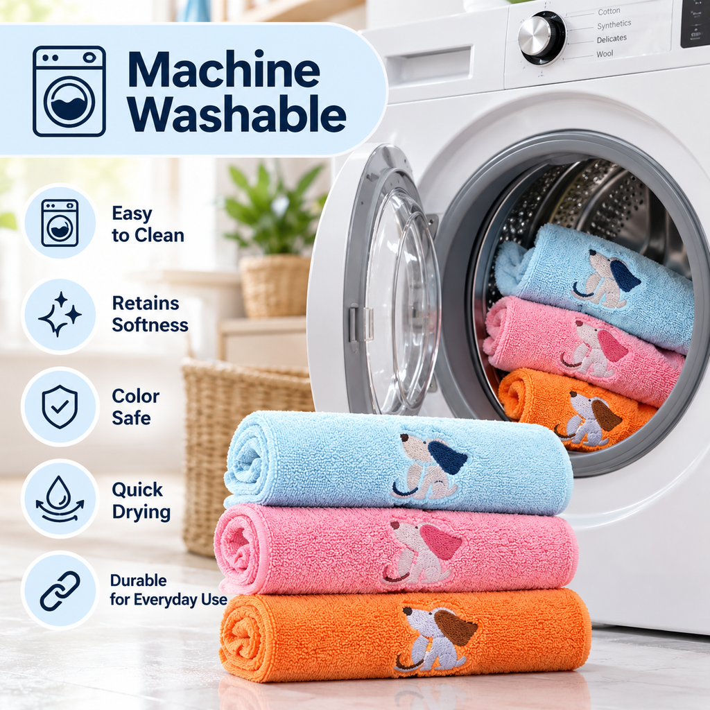 Pet Towels for Small & Medium Dogs & Cat | Pack of 3