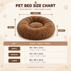 Donut Round Pet Beds | Brown