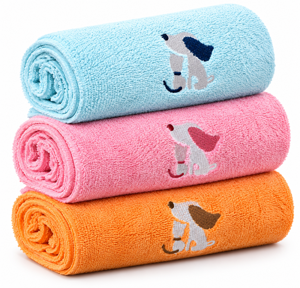 Pet Towels for Small & Medium Dogs & Cat | Pack of 3
